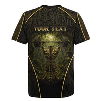 Personalized Muscular Cat Weightlifting Rugby Jersey Pain For Growth Dark Fantasy Gym Graphic