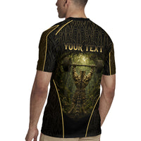 Personalized Muscular Cat Weightlifting Rugby Jersey Pain For Growth Dark Fantasy Gym Graphic