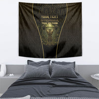 Personalized Muscular Cat Weightlifting Tapestry Pain For Growth Dark Fantasy Gym Graphic