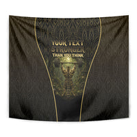 Personalized Muscular Cat Weightlifting Tapestry Pain For Growth Dark Fantasy Gym Graphic