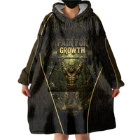 Personalized Muscular Cat Weightlifting Wearable Blanket Hoodie Pain For Growth Dark Fantasy Gym Graphic