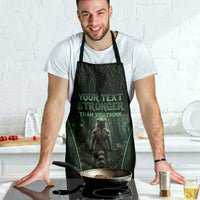 Personalized Muscular Raccoon Weightlifting Apron Pain For Growth Dark Fantasy Gym Graphic