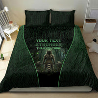 Personalized Muscular Raccoon Weightlifting Bedding Set Pain For Growth Dark Fantasy Gym Graphic