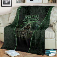 Personalized Muscular Raccoon Weightlifting Blanket Pain For Growth Dark Fantasy Gym Graphic