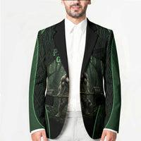 Personalized Muscular Raccoon Weightlifting Blazer Pain For Growth Dark Fantasy Gym Graphic