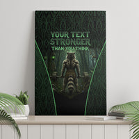 Personalized Muscular Raccoon Weightlifting Canvas Wall Art Pain For Growth Dark Fantasy Gym Graphic