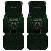 Personalized Muscular Raccoon Weightlifting Car Mats Pain For Growth Dark Fantasy Gym Graphic