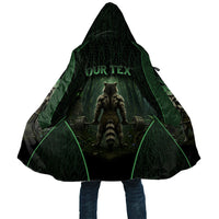 Personalized Muscular Raccoon Weightlifting Cloak Pain For Growth Dark Fantasy Gym Graphic
