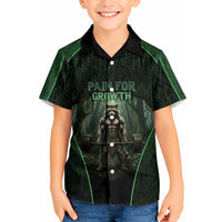 Personalized Muscular Raccoon Weightlifting Kid Hawaiian Shirt Pain For Growth Dark Fantasy Gym Graphic