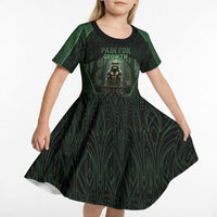 Personalized Muscular Raccoon Weightlifting Kid Short Sleeve Dress Pain For Growth Dark Fantasy Gym Graphic