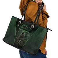 Personalized Muscular Raccoon Weightlifting Leather Tote Bag Pain For Growth Dark Fantasy Gym Graphic