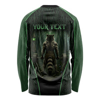 Personalized Muscular Raccoon Weightlifting Long Sleeve Shirt Pain For Growth Dark Fantasy Gym Graphic