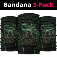 Personalized Muscular Raccoon Weightlifting Neck Gaiter Pain For Growth Dark Fantasy Gym Graphic