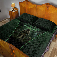 Personalized Muscular Raccoon Weightlifting Quilt Bed Set Pain For Growth Dark Fantasy Gym Graphic