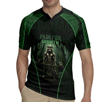 Personalized Muscular Raccoon Weightlifting Rugby Jersey Pain For Growth Dark Fantasy Gym Graphic