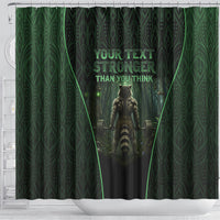 Personalized Muscular Raccoon Weightlifting Shower Curtain Pain For Growth Dark Fantasy Gym Graphic