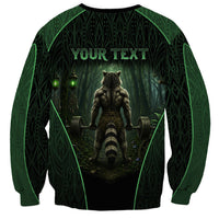 Personalized Muscular Raccoon Weightlifting Sweatshirt Pain For Growth Dark Fantasy Gym Graphic