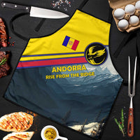 Andorra Apron with Mountain Ridge and Eagle Emblem Design - Wonder Print Shop