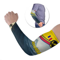 Andorra Arm Sleeves with Mountain Ridge and Eagle Emblem Design - Wonder Print Shop