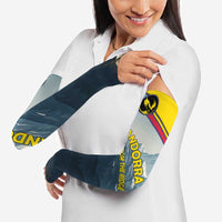 Andorra Arm Sleeves with Mountain Ridge and Eagle Emblem Design - Wonder Print Shop