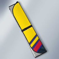 Andorra Auto Sun Shade with Mountain Ridge and Eagle Emblem Design - Wonder Print Shop