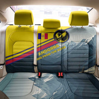 Andorra Back Car Seat Cover with Mountain Ridge and Eagle Emblem Design - Wonder Print Shop