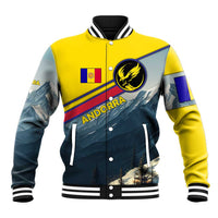 Andorra Baseball Jacket with Mountain Ridge and Eagle Emblem Design - Wonder Print Shop