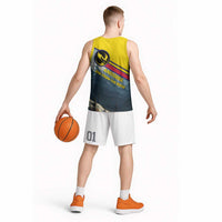 Andorra Basketball Jersey with Mountain Ridge and Eagle Emblem Design - Wonder Print Shop