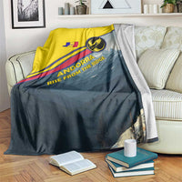 Andorra Blanket with Mountain Ridge and Eagle Emblem Design - Wonder Print Shop