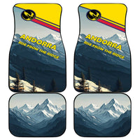 Andorra Car Mats with Mountain Ridge and Eagle Emblem Design - Wonder Print Shop