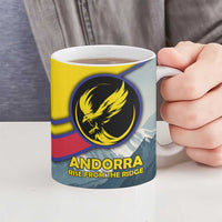 Andorra Ceramic Mug with Mountain Ridge and Eagle Emblem Design - Wonder Print Shop