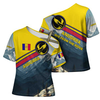 Andorra Cross Shoulder Shirt with Mountain Ridge and Eagle Emblem Design - Wonder Print Shop