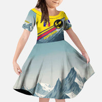 Andorra Family Matching Tank Maxi Dress and Hawaiian Shirt with Mountain Ridge and Eagle Emblem Design - Wonder Print Shop