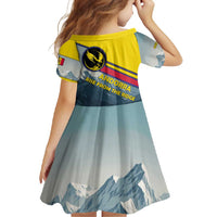 Andorra Family Matching Tank Maxi Dress and Hawaiian Shirt with Mountain Ridge and Eagle Emblem Design - Wonder Print Shop