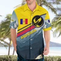 Andorra Hawaiian Shirt with Mountain Ridge and Eagle Emblem Design - Wonder Print Shop