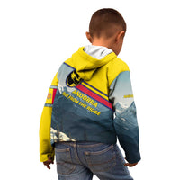 Andorra Kid Hoodie with Mountain Ridge and Eagle Emblem Design - Wonder Print Shop
