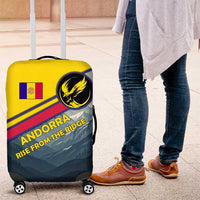 Andorra Luggage Cover with Mountain Ridge and Eagle Emblem Design - Wonder Print Shop