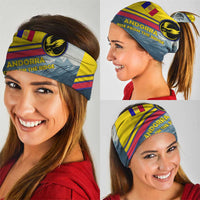 Andorra Neck Gaiter with Mountain Ridge and Eagle Emblem Design TS04