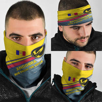Andorra Neck Gaiter with Mountain Ridge and Eagle Emblem Design TS04