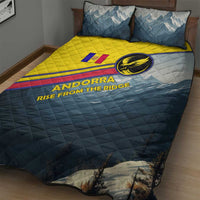 Andorra Quilt Bed Set with Mountain Ridge and Eagle Emblem Design - Wonder Print Shop