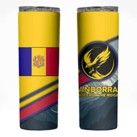 Andorra Skinny Tumbler with Mountain Ridge and Eagle Emblem Design - Wonder Print Shop