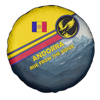Andorra Spare Tire Cover with Mountain Ridge and Eagle Emblem Design - Wonder Print Shop