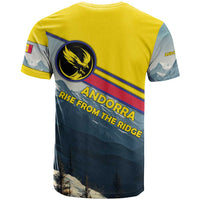 Andorra T Shirt with Mountain Ridge and Eagle Emblem Design - Wonder Print Shop
