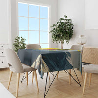 Andorra Tablecloth with Mountain Ridge and Eagle Emblem Design - Wonder Print Shop