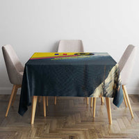 Andorra Tablecloth with Mountain Ridge and Eagle Emblem Design - Wonder Print Shop