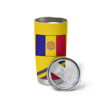 Andorra Tumbler Cup with Mountain Ridge and Eagle Emblem Design - Wonder Print Shop
