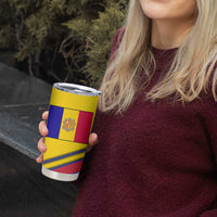 Andorra Tumbler Cup with Mountain Ridge and Eagle Emblem Design - Wonder Print Shop