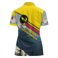 Andorra Women Polo Shirt with Mountain Ridge and Eagle Emblem Design - Wonder Print Shop