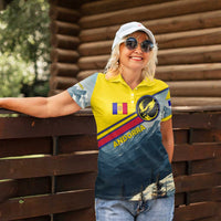 Andorra Women Polo Shirt with Mountain Ridge and Eagle Emblem Design - Wonder Print Shop