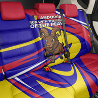 Andorra Back Car Seat Cover with Cartoon Ibex and Swirl Stripe Design - Wonder Print Shop